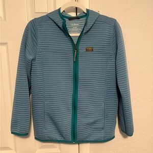L.L. Bean Kids Teal and Blue Airlight Full Zip Hoodie